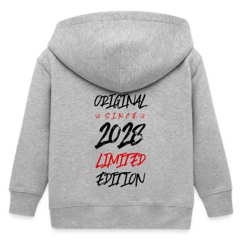 2028 limited edition - Kinder Organic Kapuzenjacke Mini Cultivator von Stanley/Stella - Grau meliert - Hinten