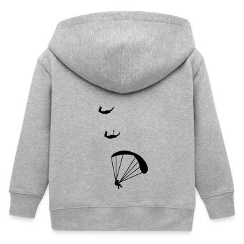 fallschirm - Kinder Organic Kapuzenjacke Mini Cultivator von Stanley/Stella - Grau meliert - Hinten