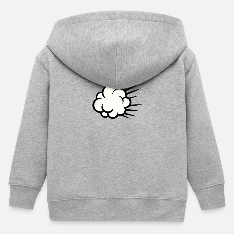 Nuage Burst Dessin Animé - Veste à capuche enfant bio Stanley/Stella - gris chiné