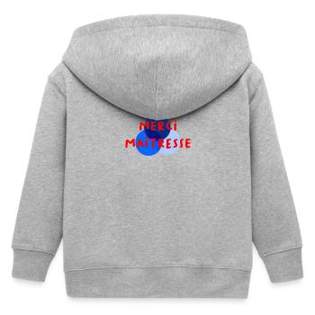 MAÎTRESSE. MERCI. MERCI MAÎTRESSE - Veste à capuche enfant bio Stanley/Stella - gris chiné - Dos