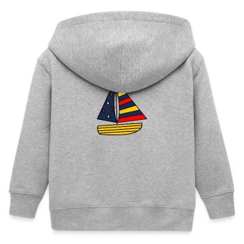 FEIERTAG. FROHE FEIERTAGE. GELIEBTE. MEISTER. LEHRER - Kinder Organic Kapuzenjacke Mini Cultivator von Stanley/Stella - Grau meliert - Hinten