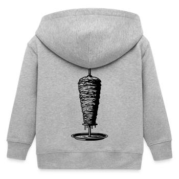 Kebab-Brosche - Kinder Organic Kapuzenjacke Mini Cultivator von Stanley/Stella - Grau meliert - Hinten