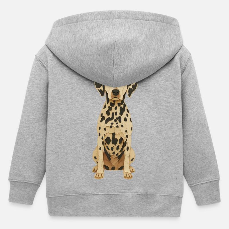 T-shirt d’art Dalmatian Patch - Veste à capuche enfant bio Stanley/Stella - gris chiné