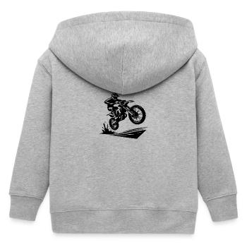 Motorsport Enduro Springende Gelände Maschine - Kinder Organic Kapuzenjacke Mini Cultivator von Stanley/Stella - Grau meliert - Hinten
