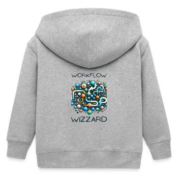 Flux de travail Wizzard - Veste à capuche enfant bio Stanley/Stella - gris chiné - Dos