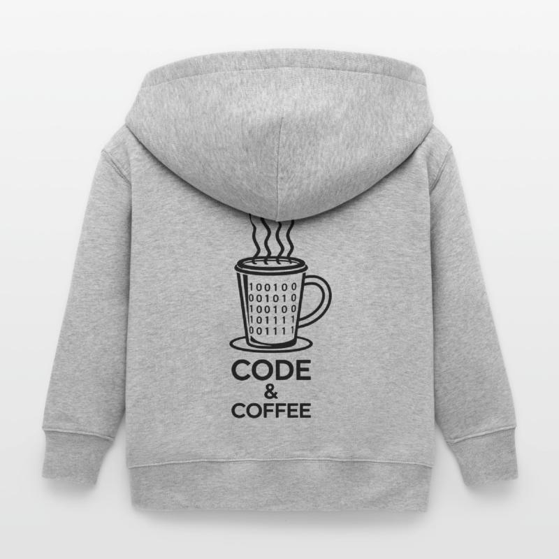 Code & Coffee – Perfektes Duo Kinder Organic Kapuzenjacke Mini Cultivator von Stanley/Stella