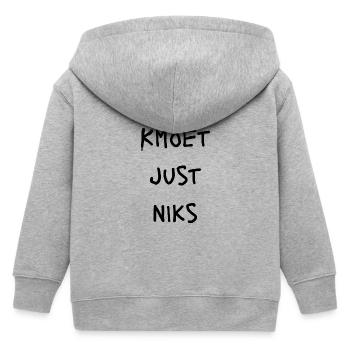 Kmoet just nothing, Dialecte anversois Chemises - Veste à capuche enfant bio Stanley/Stella - gris chiné - Dos