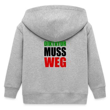 Iran diktator muss weg - Kinder Organic Kapuzenjacke Mini Cultivator von Stanley/Stella - Grau meliert - Hinten