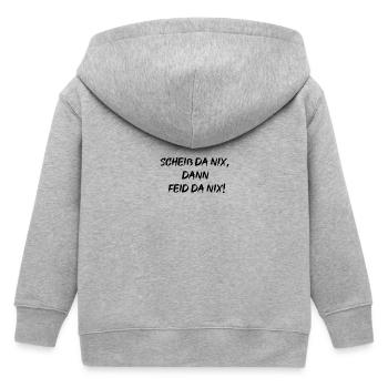 scheiß da nix - Kinder Organic Kapuzenjacke Mini Cultivator von Stanley/Stella - Grau meliert - Hinten