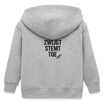 Diejenigen, die schweigen, stimmen zu - Kinder Organic Kapuzenjacke Mini Cultivator von Stanley/Stella - Grau meliert - Hinten