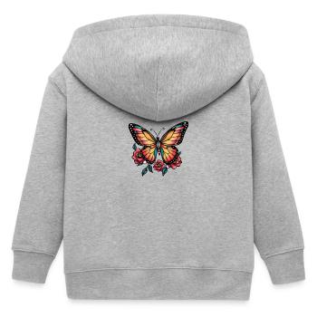 Papillon - Veste à capuche enfant bio Stanley/Stella - gris chiné - Dos