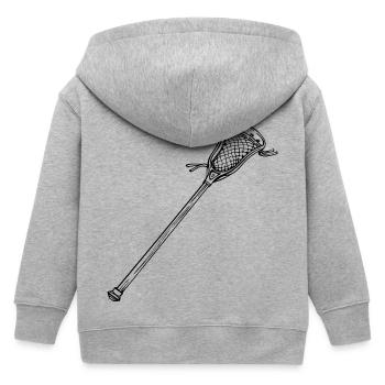 Lacrosse Schläger - Kinder Organic Kapuzenjacke Mini Cultivator von Stanley/Stella - Grau meliert - Hinten