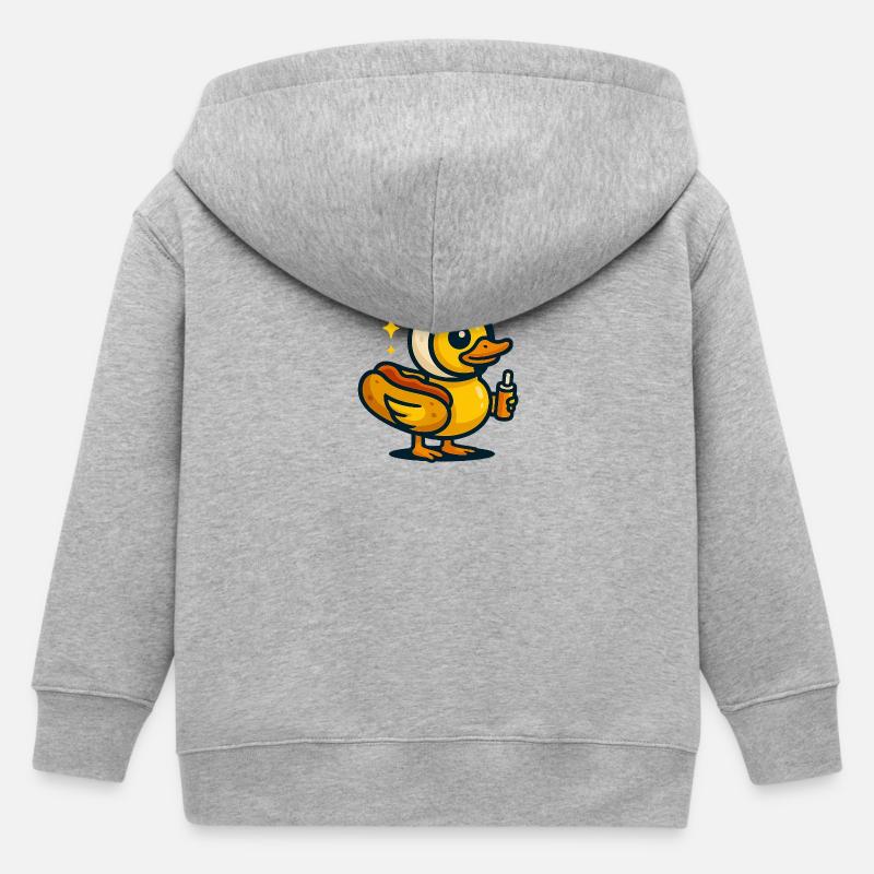 Canard saucisse - Veste à capuche enfant bio Stanley/Stella - gris chiné
