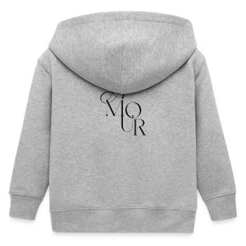 Elegantes Monogramm Amour  - Kinder Organic Kapuzenjacke Mini Cultivator von Stanley/Stella - Grau meliert - Hinten