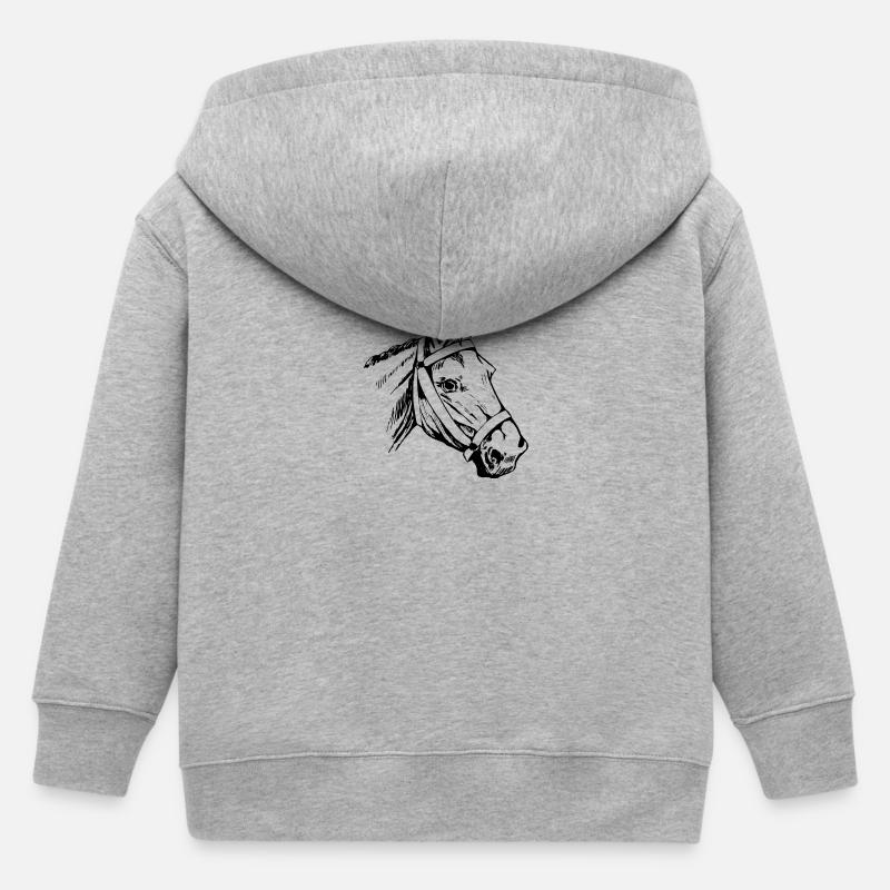 Tête d’animal - Veste à capuche enfant bio Stanley/Stella - gris chiné
