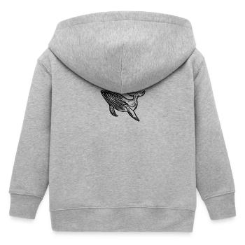 Baleine Vintage Sea Creature Pas de plastique dans l’espace de vie - Veste à capuche enfant bio Stanley/Stella - gris chiné - Dos