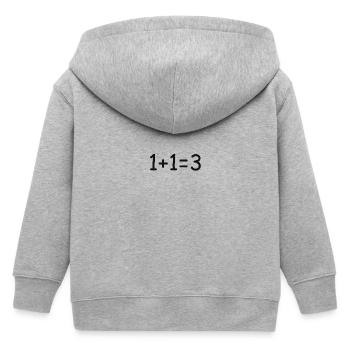 1+1=3 - Kinder Organic Kapuzenjacke Mini Cultivator von Stanley/Stella - Grau meliert - Hinten