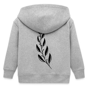 Magnolia branch - Kids Organic Zip-up Hoodie by Stanley/Stella - heather grey - Back