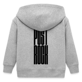 Post Rock bold typography logo - Kids Organic Zip-up Hoodie by Stanley/Stella - heather grey - Back