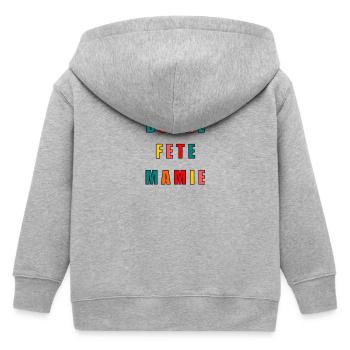 OMA. OMA. FEST - Kinder Organic Kapuzenjacke Mini Cultivator von Stanley/Stella - Grau meliert - Hinten