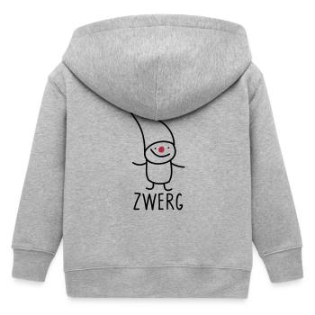 Zwerg - Kinder Organic Kapuzenjacke Mini Cultivator von Stanley/Stella - Grau meliert - Hinten