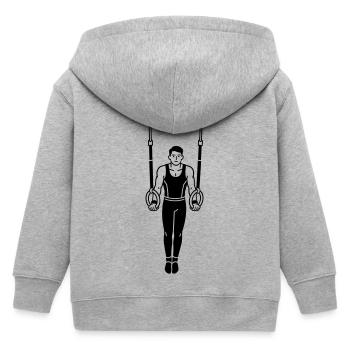 Anneaux de gymnastique - Veste à capuche enfant bio Stanley/Stella - gris chiné - Dos