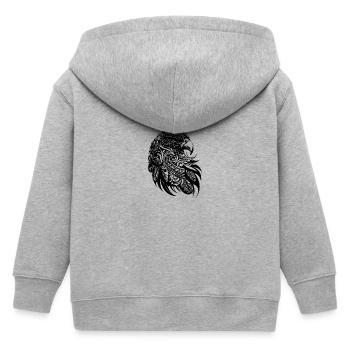 Tattoo Adler Tribal Style - Kinder Organic Kapuzenjacke Mini Cultivator von Stanley/Stella - Grau meliert - Hinten