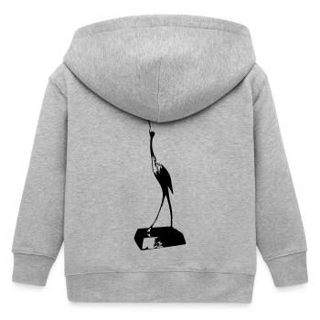 Storch - Kinder Organic Kapuzenjacke Mini Cultivator von Stanley/Stella - Grau meliert - Hinten