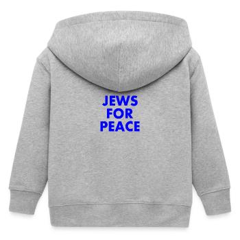 Jews for peace - Kids Organic Zip-up Hoodie by Stanley/Stella - heather grey - Back