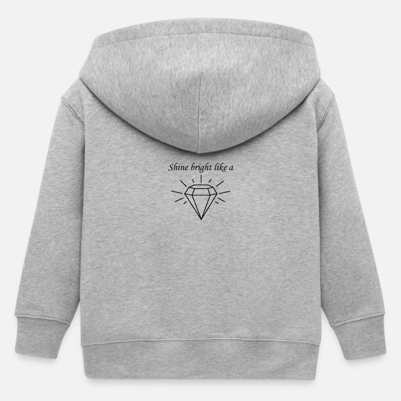 Brille comme un diamant - Veste à capuche enfant bio Stanley/Stella - gris chiné