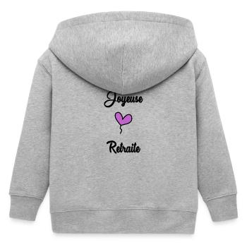 COLLEGUE. DEPART. RETRAITE - Veste à capuche enfant bio Stanley/Stella - gris chiné - Dos