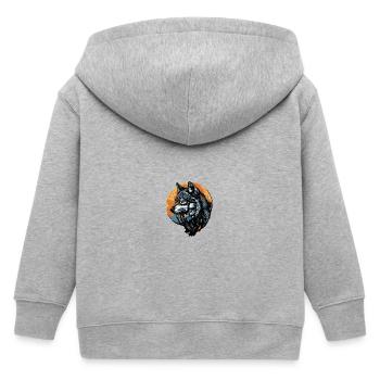 Lune du loup - Veste à capuche enfant bio Stanley/Stella - gris chiné - Dos