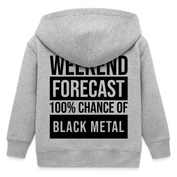 Black Metal - Kinder Organic Kapuzenjacke Mini Cultivator von Stanley/Stella - Grau meliert - Hinten