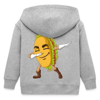 Taco-Shirt abtupfen - Kinder Organic Kapuzenjacke Mini Cultivator von Stanley/Stella - Grau meliert - Hinten