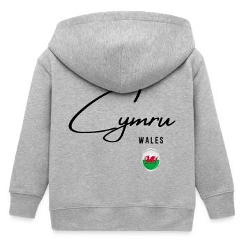Drapeau du Pays de Galles, fierté galloise - Veste à capuche enfant bio Stanley/Stella - gris chiné - Dos