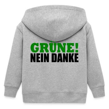 Grüne Nein Danke - Kinder Organic Kapuzenjacke Mini Cultivator von Stanley/Stella - Grau meliert - Hinten