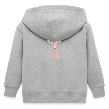 Wassermann - Kinder Organic Kapuzenjacke Mini Cultivator von Stanley/Stella - Grau meliert - Hinten