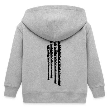 Croquis de flûtes - Veste à capuche enfant bio Stanley/Stella - gris chiné - Dos