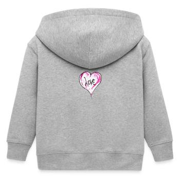AMOUR ROSE - Veste à capuche enfant bio Stanley/Stella - gris chiné - Dos