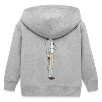 Un chien noble - Veste à capuche enfant bio Stanley/Stella - gris chiné - Dos