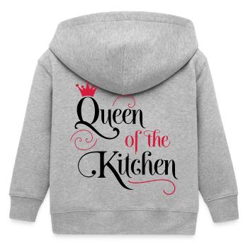 Women's Cooking Apron - Kids Organic Zip-up Hoodie by Stanley/Stella - heather grey - Back