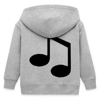 Musiknote - Kinder Organic Kapuzenjacke Mini Cultivator von Stanley/Stella - Grau meliert - Hinten