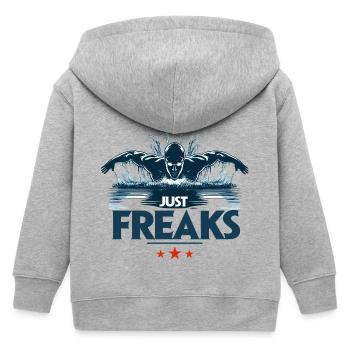 Just Freaks Swim Triathlon Schwimmen -Just Freaks® - Kinder Organic Kapuzenjacke Mini Cultivator von Stanley/Stella - Grau meliert - Hinten