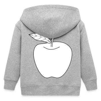 Pomme noir et blanc cadeau idée cadeau - Veste à capuche enfant bio Stanley/Stella - gris chiné - Dos