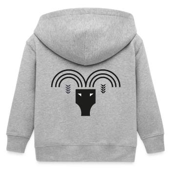 Sternzeichen Widder - Kinder Organic Kapuzenjacke Mini Cultivator von Stanley/Stella - Grau meliert - Hinten