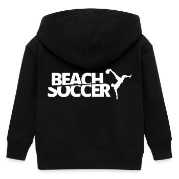 BEACHSOCCER # 1 - Kids Organic Zip-up Hoodie by Stanley/Stella - black - Back