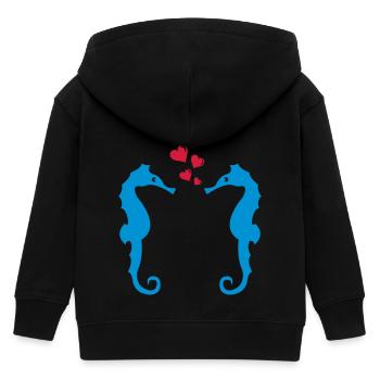 seepferdchen_in_love_001 - Veste à capuche enfant bio Stanley/Stella - noir - Dos