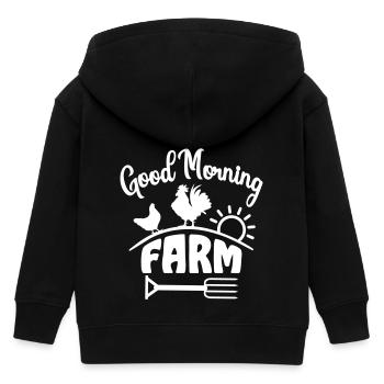 Bauernhof Landwirt Landwirtschaft Farm Huhn Hahn - Kinder Organic Kapuzenjacke Mini Cultivator von Stanley/Stella - Schwarz - Hinten