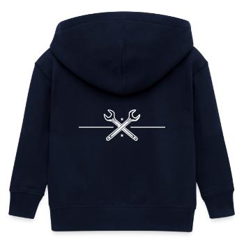 Icône de clé à molette - Veste à capuche enfant bio Stanley/Stella - marine - Dos