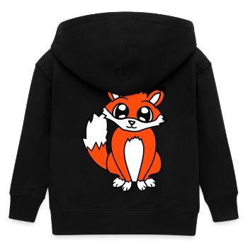 Renard Renard roux Animal sauvage Intelligent Habitants de la forêt - Veste à capuche enfant bio Stanley/Stella - noir - Dos